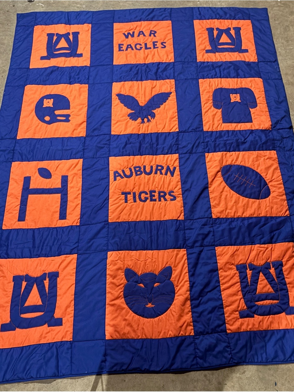 Tigers Navy and Orange Patchwork Quilt - Collegiate Home Bedding